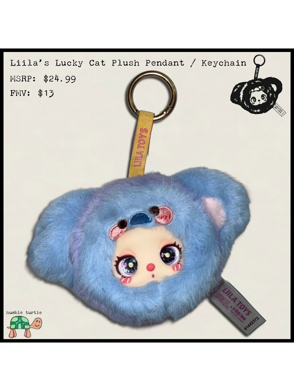 Liila's Lucky Cat Plush Pendant Keychain
